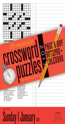 10-Minute Crossword Puzzles Notepad + Calendar 2017