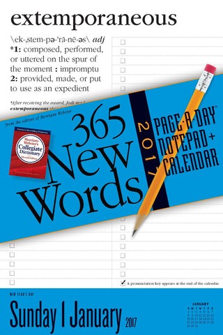 365 New Words Notepad + Calendar 2017