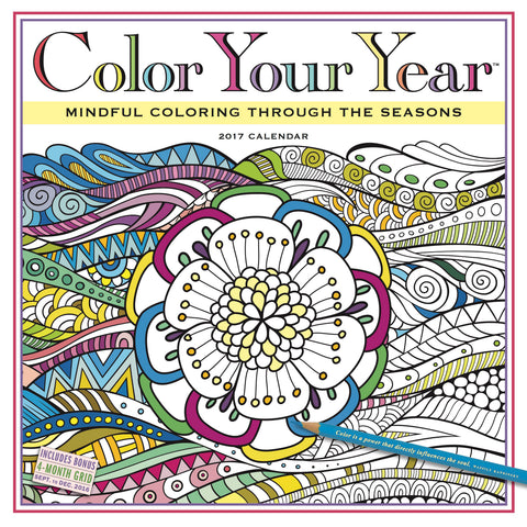 Color Your Year Wall Calendar 2017