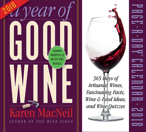 A Year of Good Wine Page-A-Day Calendar 2018