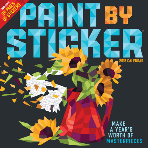 Paint by Sticker Wall Calendar 2018