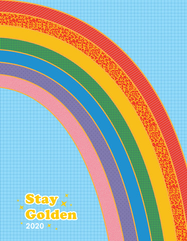 Stay Golden 17-Month Personal Planner with 500+ Stickers 2019-2020